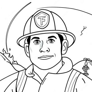 Brave Firefighter Coloring Page 33983-27349