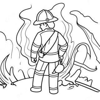 Brave Firefighter Coloring Page 33983-27350