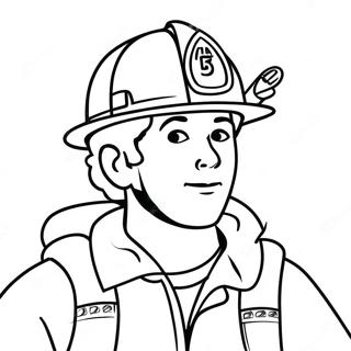 Brave Firefighter Coloring Page 33983-27351