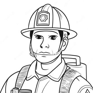 Brave Firefighter Coloring Page 33983-27352