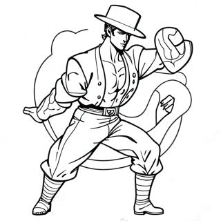 Jojo S Bizarre Adventure Character Pose Coloring Page 33993-27362