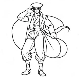 Jojo S Bizarre Adventure Character Pose Coloring Page 33993-27363