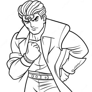 Jojo S Bizarre Adventure Character Pose Coloring Page 33993-27364