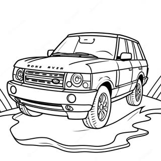 Luxury Range Rover Off Road Coloring Page 34003-27369