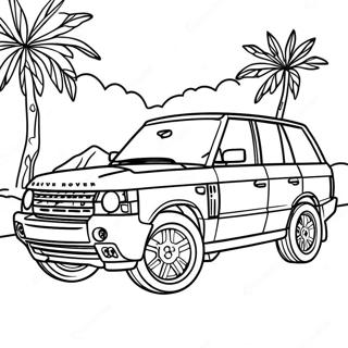 Luxury Range Rover Off Road Coloring Page 34003-27370