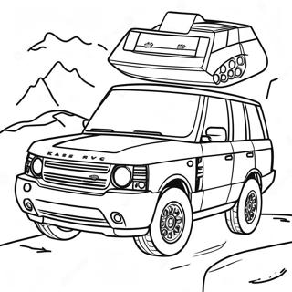 Luxury Range Rover Off Road Coloring Page 34003-27371