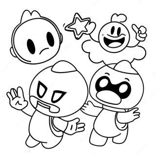 Smg4 Characters In Action Coloring Page 34033-27397