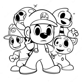 Smg4 Characters In Action Coloring Page 34033-27399