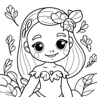 Cute Poison Ivy With Flowers Coloring Page 34053-27408