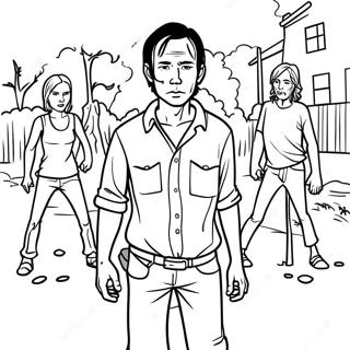 Walking Dead Coloring Page 34072-27424