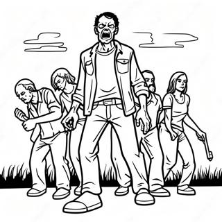 Zombie Apocalypse Walking Dead Coloring Page 34073-27426