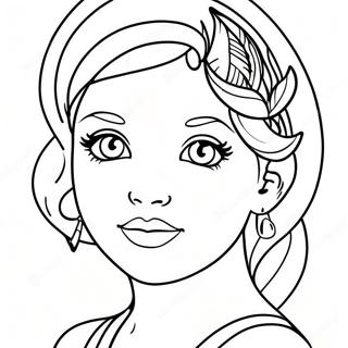 Girl Face Coloring Pages