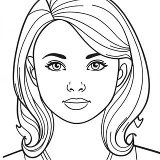 Girl Face Coloring Page 34082-27430