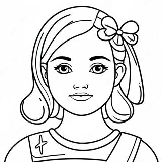 Cute Girl Face Coloring Page 34083-27437