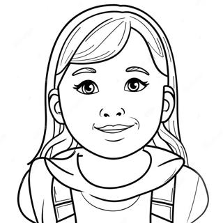 Cute Girl Face Coloring Page 34083-27439