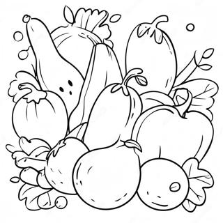 Colorful Fruits And Vegetables Coloring Page 34113-27459