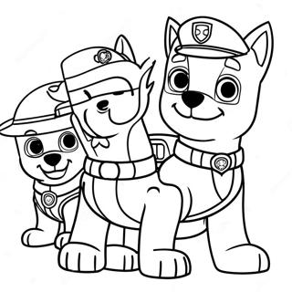 Halloween Paw Patrol Coloring Page 3411-2820