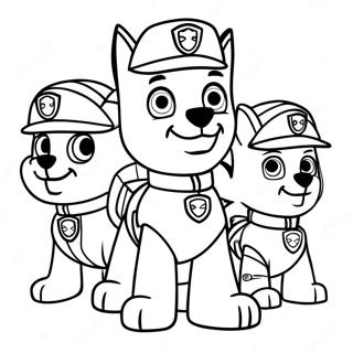 Spooky Paw Patrol Characters Coloring Page 3412-2822