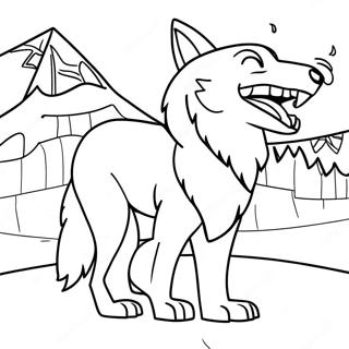 Great Wolf Lodge Howling Wolf Coloring Page 34152-27482