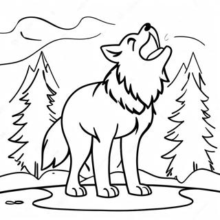 Great Wolf Lodge Howling Wolf Coloring Page 34152-27483