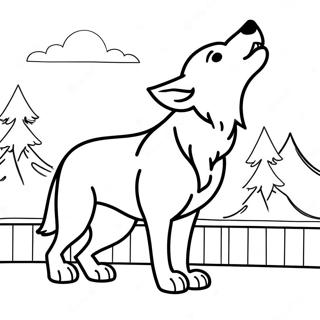 Great Wolf Lodge Howling Wolf Coloring Page 34152-27484