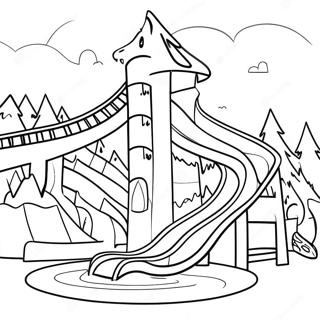 Great Wolf Lodge Water Slide Adventure Coloring Page 34153-27493