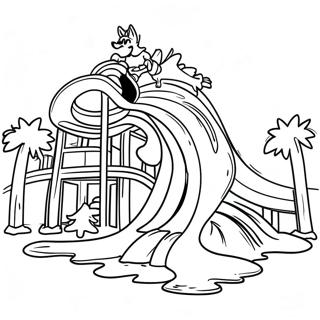 Great Wolf Lodge Water Slide Adventure Coloring Page 34153-27496