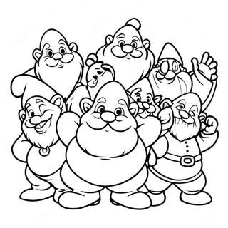 7 Dwarfs Coloring Page 34172-27502