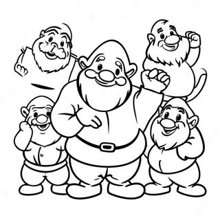 7 Dwarfs Coloring Page 34172-27504