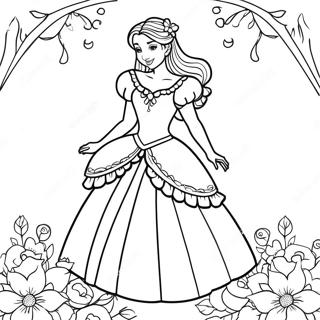 Bloom In Magical Dress Coloring Page 34183-27515