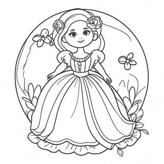 Bloom In Magical Dress Coloring Page 34183-27516