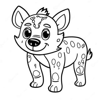 Playful Hyena Coloring Page 34193-27526