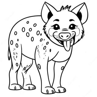 Playful Hyena Coloring Page 34193-27528