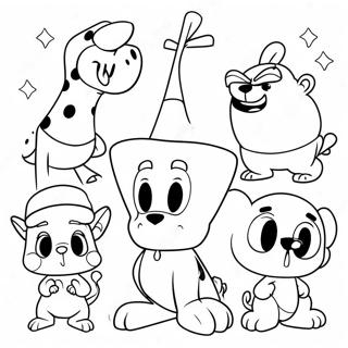 Cartoon Characters From Warner Bros Coloring Page 34203-27532