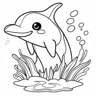 Playful Orca Jumping Coloring Page 3422-2833