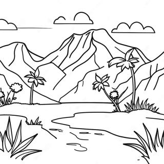 Colorful Ecuadorian Landscape Coloring Page 34233-27553