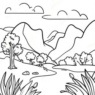 Colorful Ecuadorian Landscape Coloring Page 34233-27554