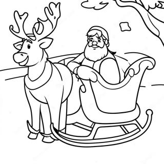 Kristoff With Sleigh Coloring Page 34253-27573