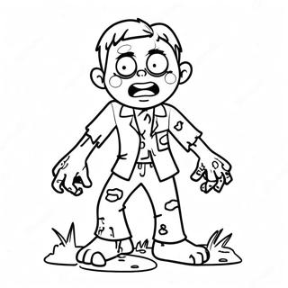 Addison In Zombie Costume Coloring Page 34263-27578