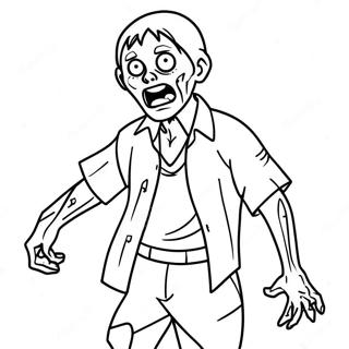 Addison In Zombie Costume Coloring Page 34263-27579