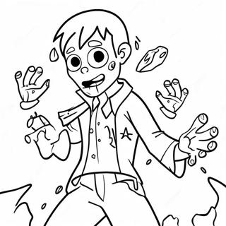 Addison In Zombie Costume Coloring Page 34263-27580