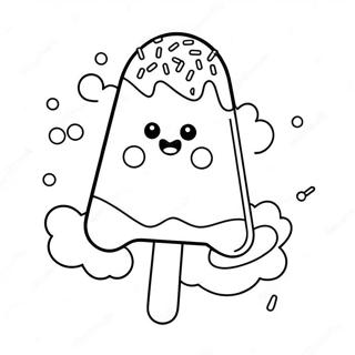 Colorful Rainbow Popsicle With Sprinkles Coloring Page 34273-27586