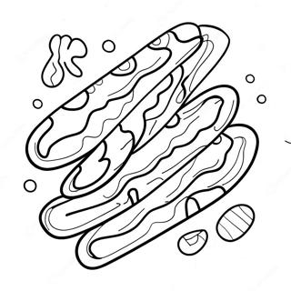 Crispy Bacon Strips Coloring Page 34283-27596