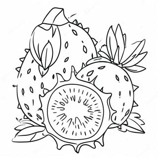 Dragon Fruit Coloring Page 34302-27606