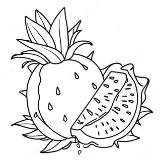 Dragon Fruit Coloring Page 34302-27608