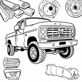 Lifted Ford Truck Coloring Pages