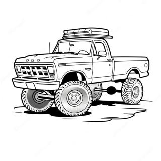 Lifted Ford Truck Coloring Page 3431-2832