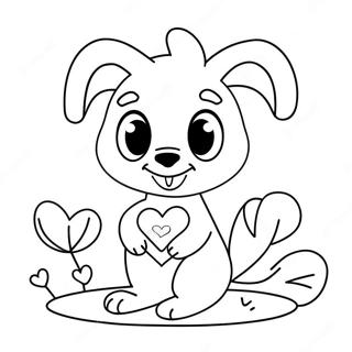 Bluey Valentine's Day Coloring Pages