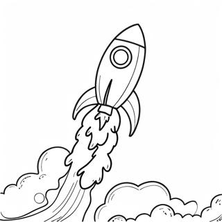 Realistic Rocket Launching Into Space Coloring Page 34342-27634