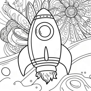 Detailed Space Rocket Coloring Page 34343-27649